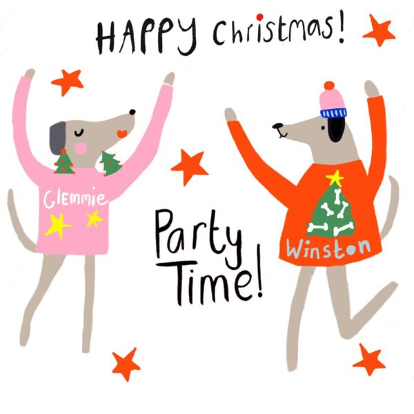 Ivy & Duke Christmas Cards by Sooshichacha (Pck 6) - Image 2